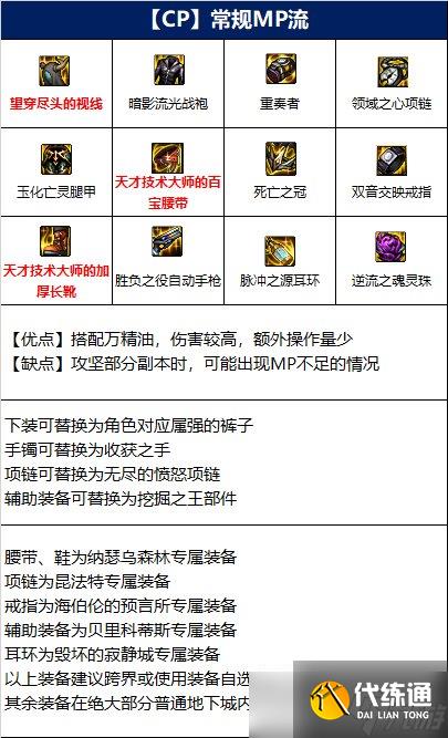 《DNF》女机械110级常规MP流装备搭配详解