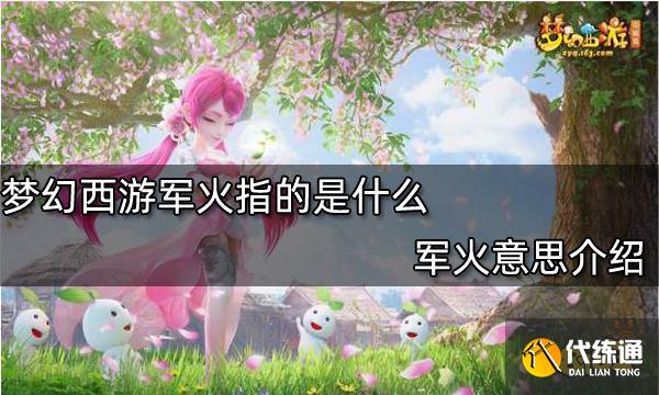 梦幻西游军火指的是什么 军火意思介绍