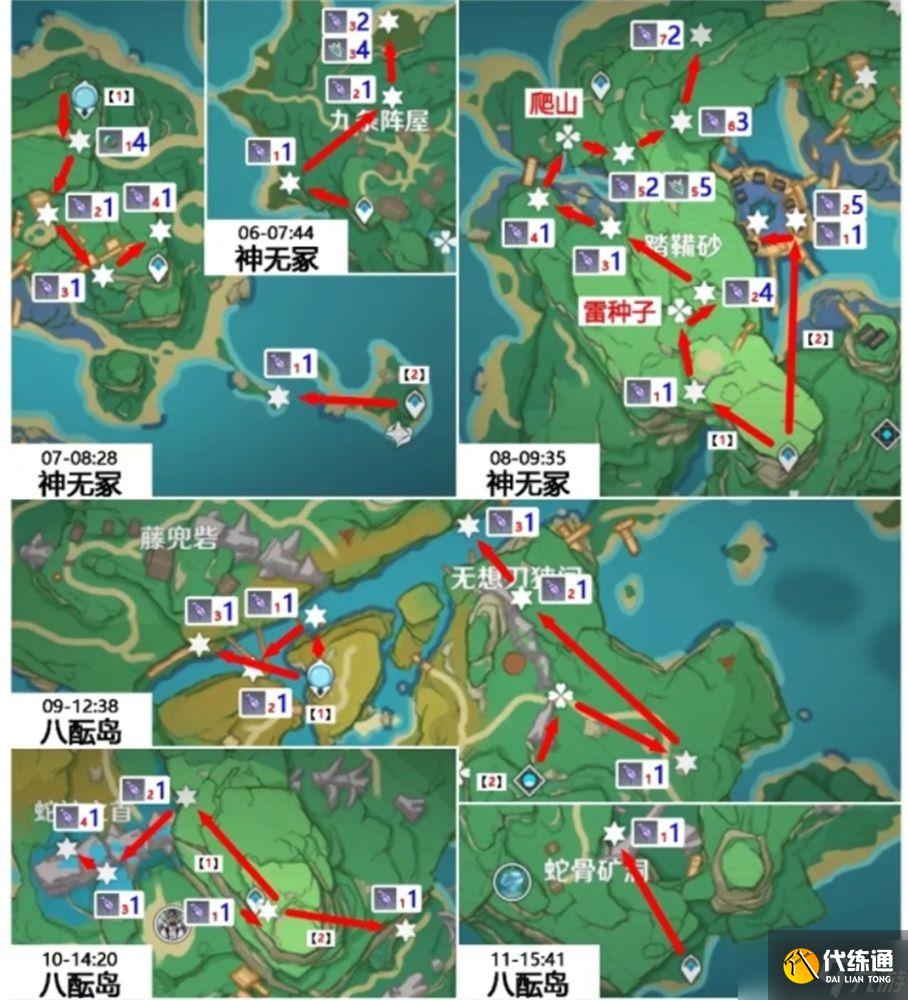 原神鬼兜虫采集点位置大全：2.8鬼兜虫采集路线分布图