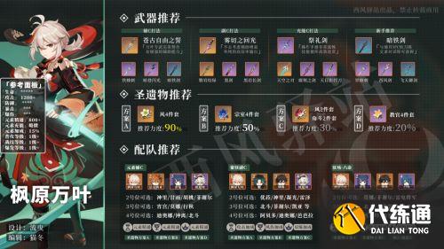 《原神》枫原万叶培养图鉴2.8