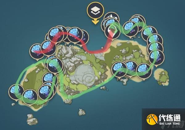 《原神》金苹果群岛海灵芝收集线路分享