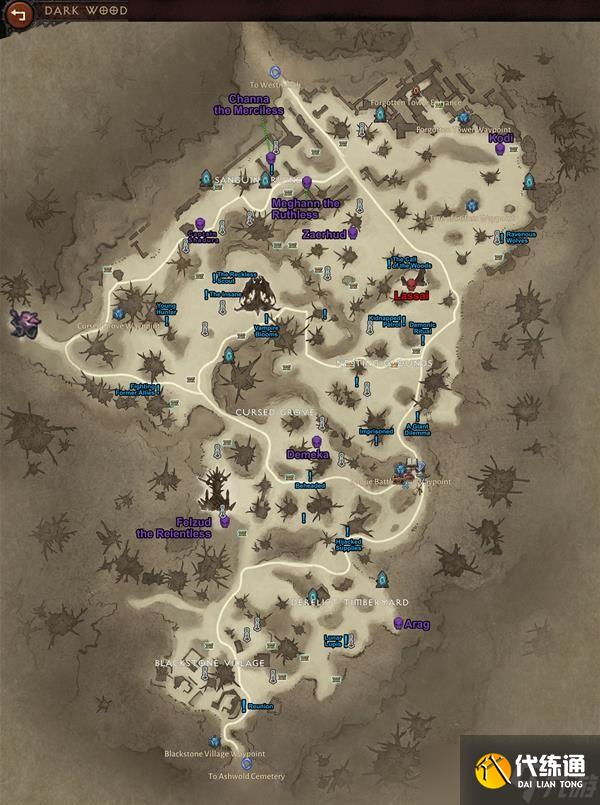 《暗黑破坏神不朽》地图精英怪位置分享