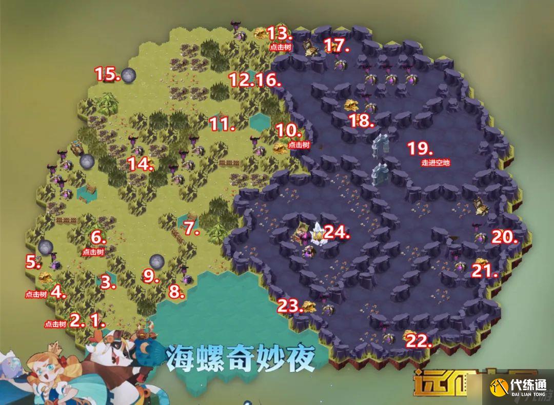 剑与远征手游海螺奇妙夜通关路线攻略
