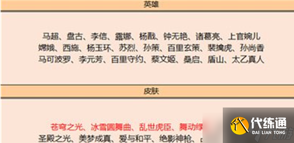 《王者荣耀》八月神秘商店2022