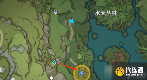 《原神》沉睡的根系位置