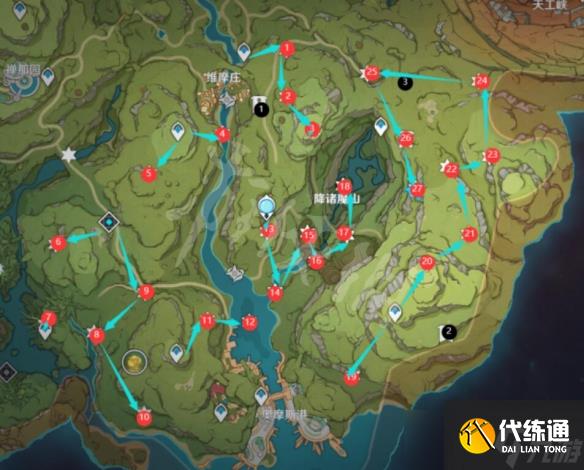 《原神》3.1草神瞳位置大全 沙漠地图草神瞳收集攻略