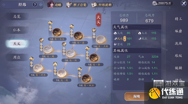 天涯明月刀手游天义棋盘搭配推荐攻略