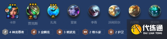 金铲铲之战S7.5神龙尊者卡莎阵容站位及运营方案推荐