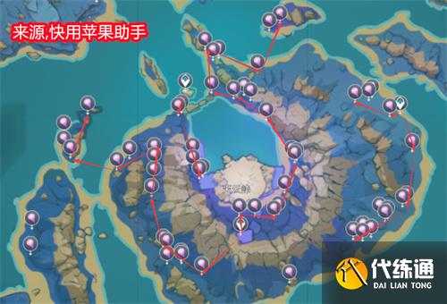 原神天云草实怎么快速采集 天云草实快速采集路线图