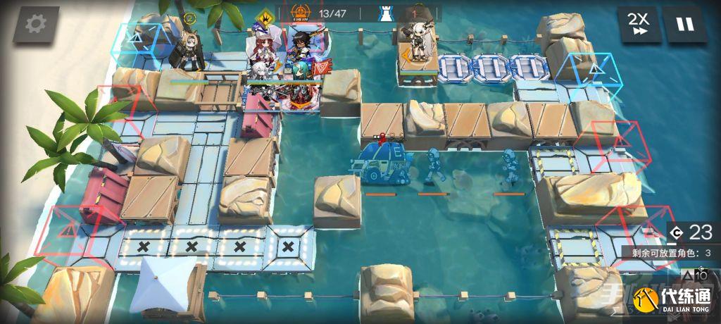 明日方舟赝波行动在建海滩18通关攻略