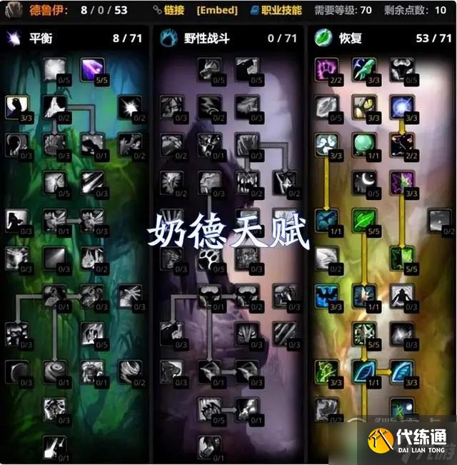 魔兽世界怀旧服WLK恢复德配装天赋一览