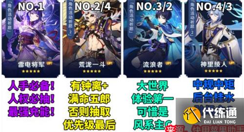 原神散兵和雷神抽哪个比较好 3.3卡池抽取建议