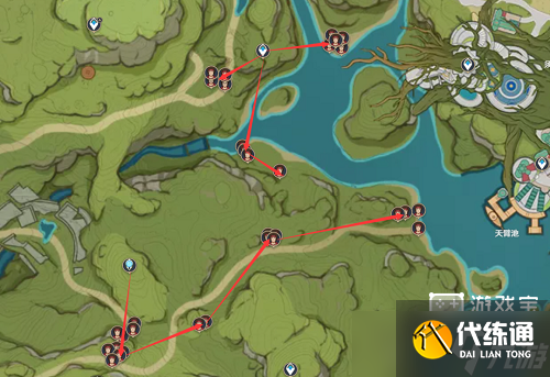 《原神》红绸路线图攻略