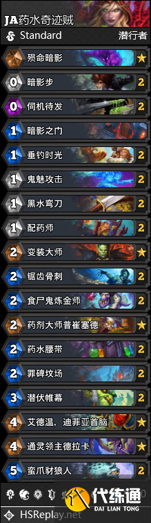 《炉石传说》巫妖王的进军药水奇迹贼卡组推荐