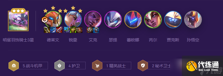 《云顶之弈》s8战斗机甲德莱文阵容搭配推荐