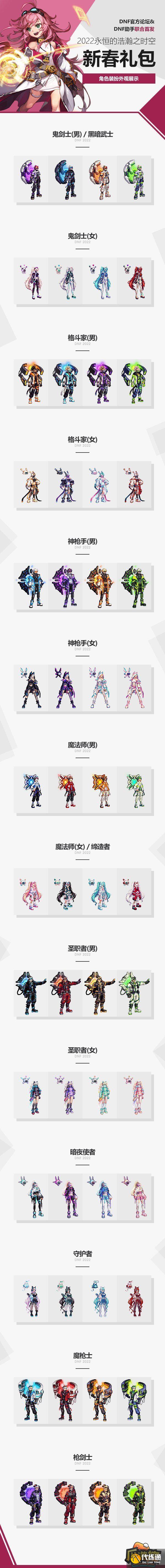 DNF2023年春节套时装外观展示