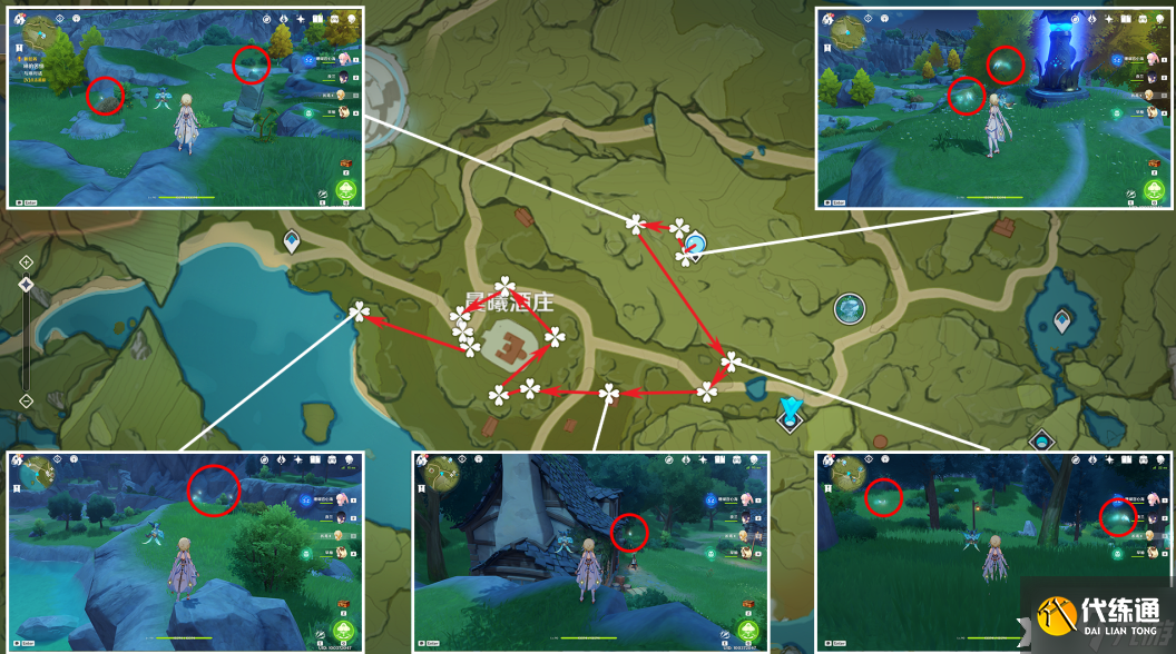 《原神》蒙德风晶蝶都分布在哪？蒙德风晶蝶收集分布图