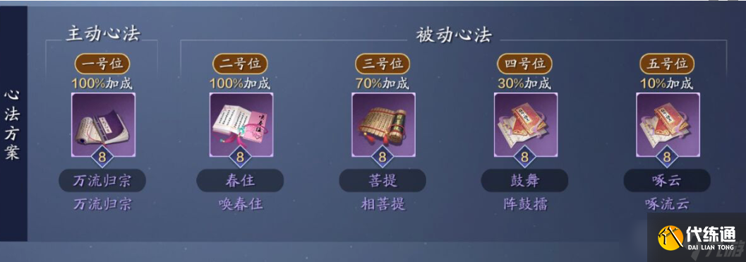 《天涯明月刀手游》雪衣门派心法选择