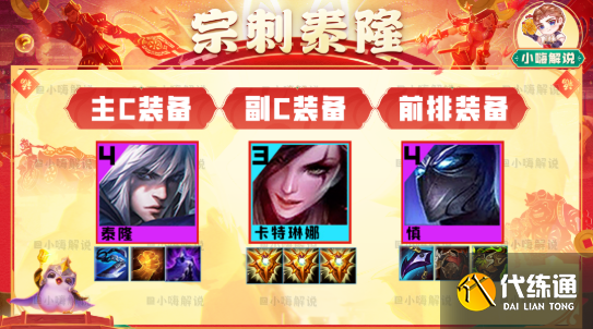 云顶之弈s8宗刺泰隆阵容搭配攻略