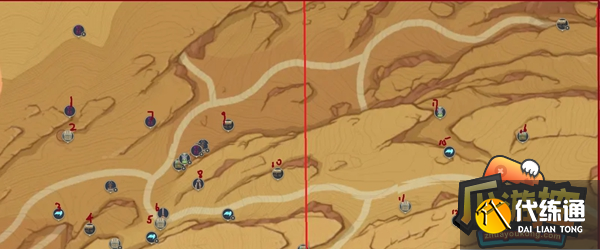 原神千壑沙地宝箱位置大全 原神千壑沙地宝箱位置大全