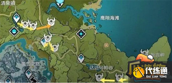 原神骗骗花采集路线图大全