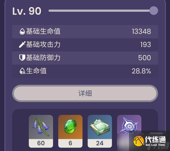 《原神》白术90级人物属性怎么样