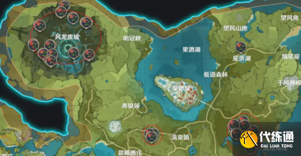 原神风车菊分布图 原神风车菊最佳采集路线