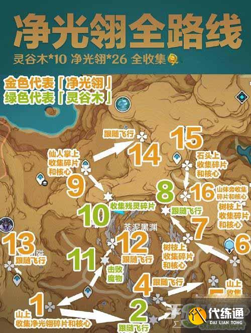 《原神》净光翎全收集路线攻略