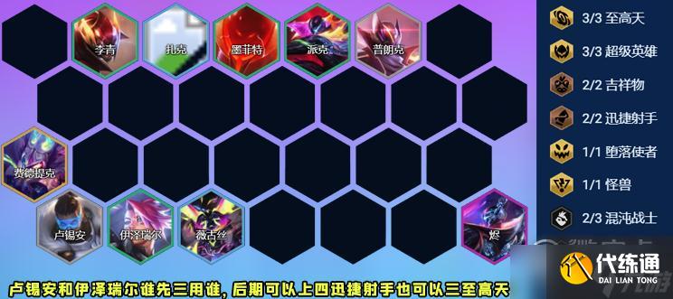 金铲铲之战s8.5超英至高迅射阵容怎么搭配攻略