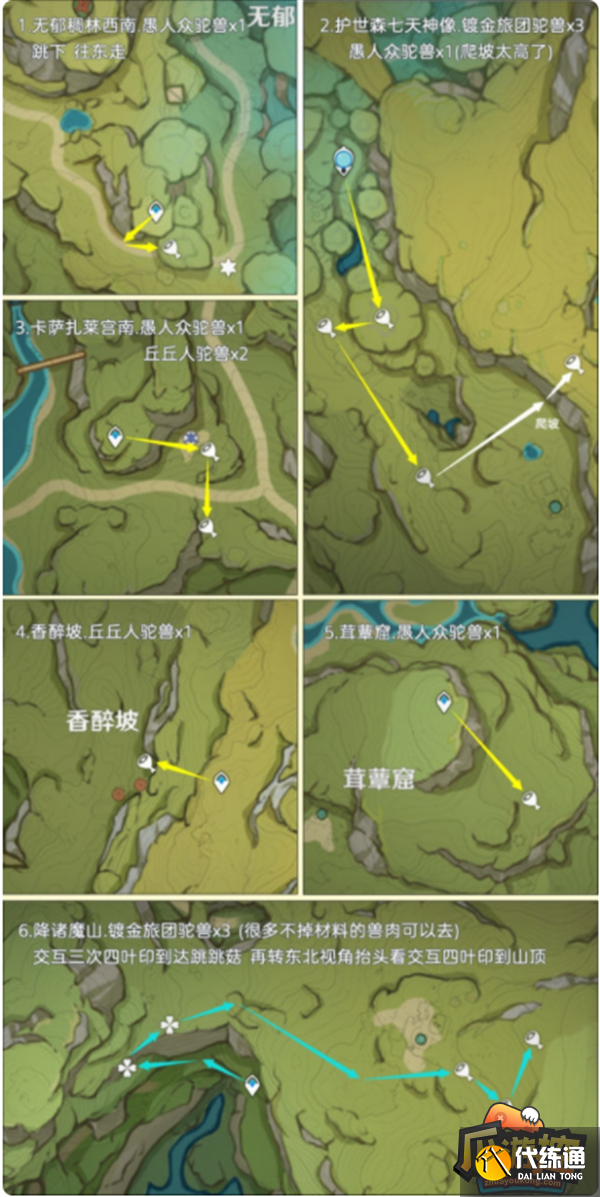 原神载货驼兽收集路线大全
