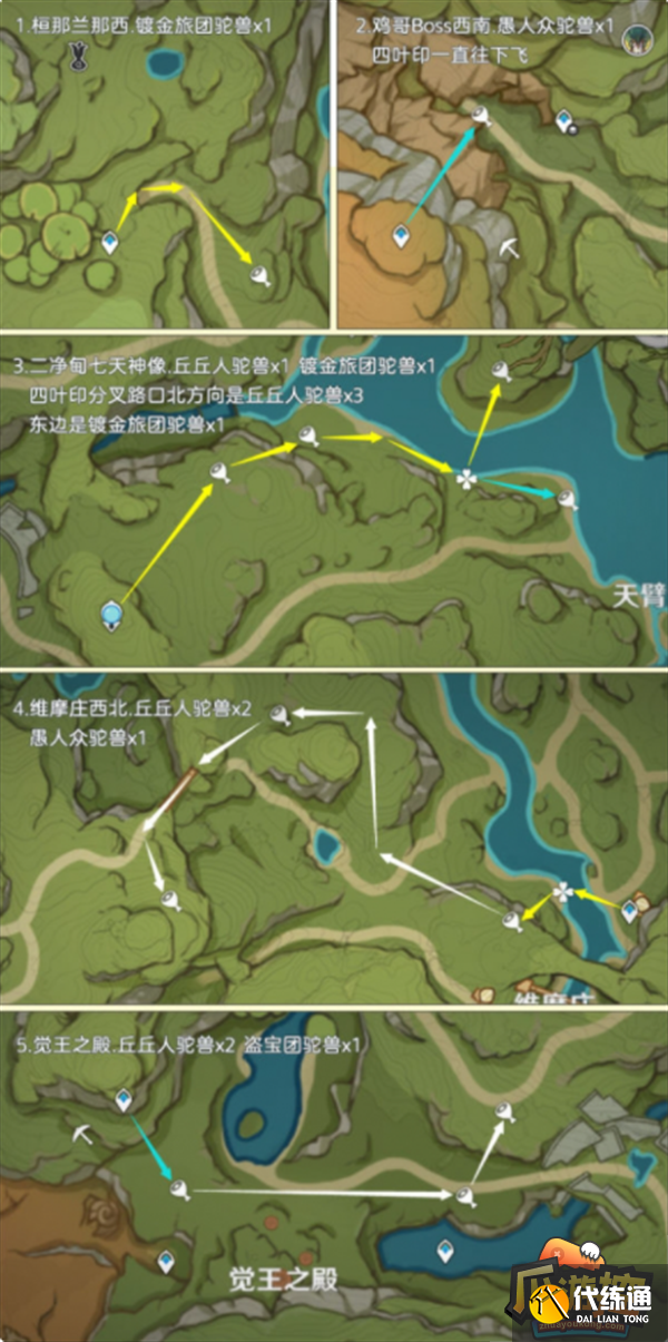 原神载货驼兽收集路线大全