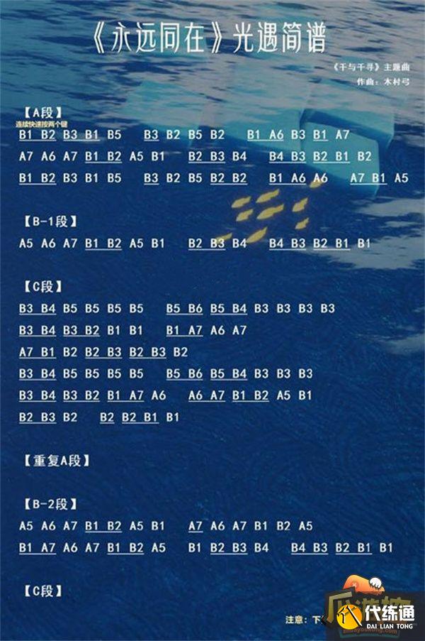 光遇琴谱热门歌曲完整简谱大全