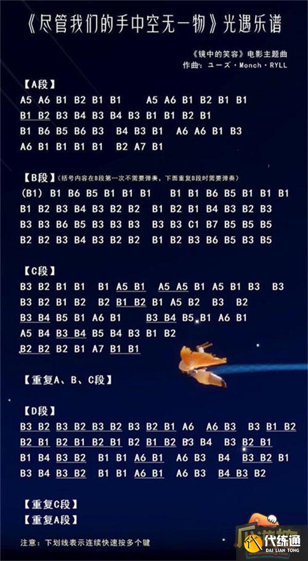 光遇琴谱热门歌曲完整简谱大全