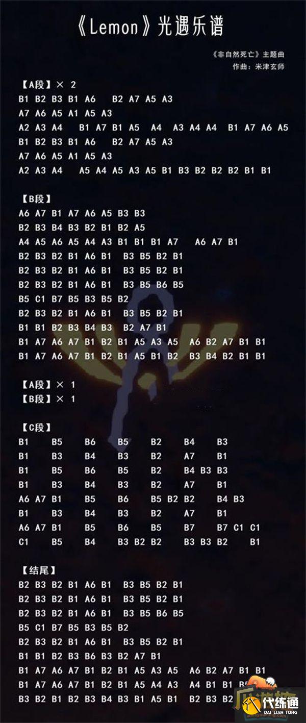 光遇琴谱热门歌曲完整简谱大全