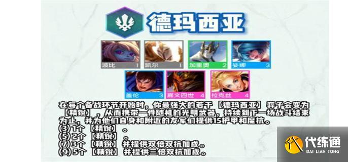 云顶之弈s9德玛西亚羁绊玩法介绍