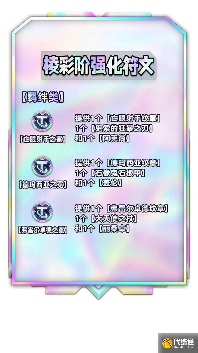 云顶之弈S9棱彩阶海克斯效果 S9全彩色强化符文列表