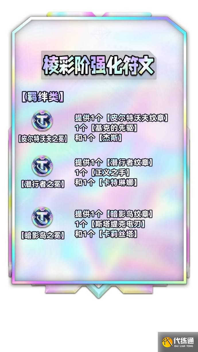 云顶之弈S9棱彩阶海克斯效果 S9全彩色强化符文列表