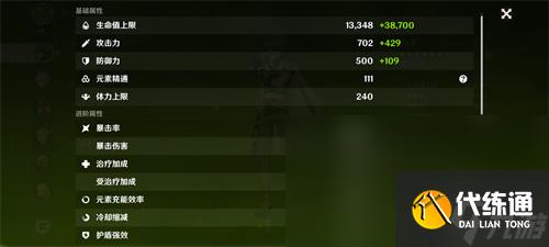 《原神》白术毕业面板一览