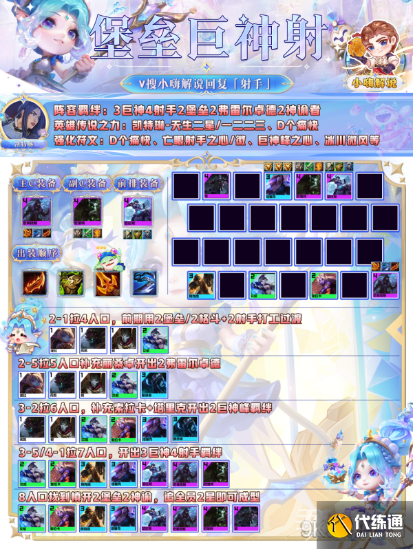 云顶之弈s9堡垒巨神枪阵容推荐攻略