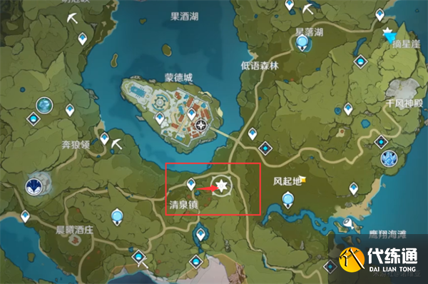 原神蒙德地靈龕分布圖