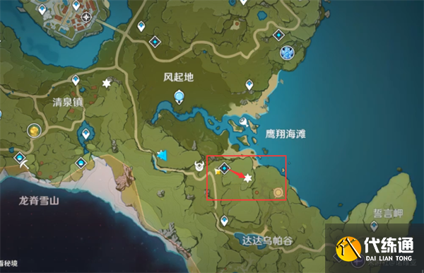 原神蒙德地靈龕分布圖