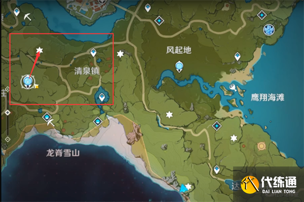 原神蒙德地靈龕分布圖