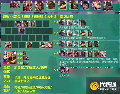 《云顶之弈》433沙皇阵容玩法攻略详解