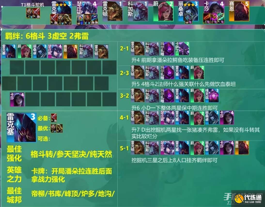 《云顶之弈》s9挖掘机主c阵容攻略