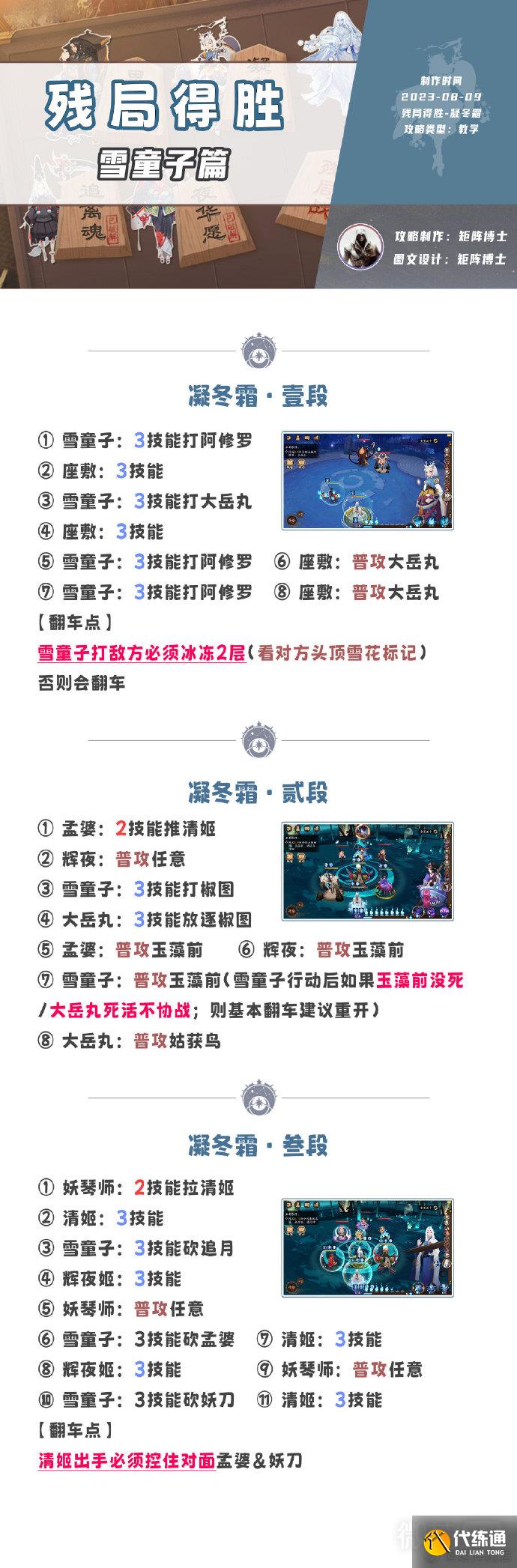 《阴阳师》2023年8月残局得胜通关攻略汇总一览