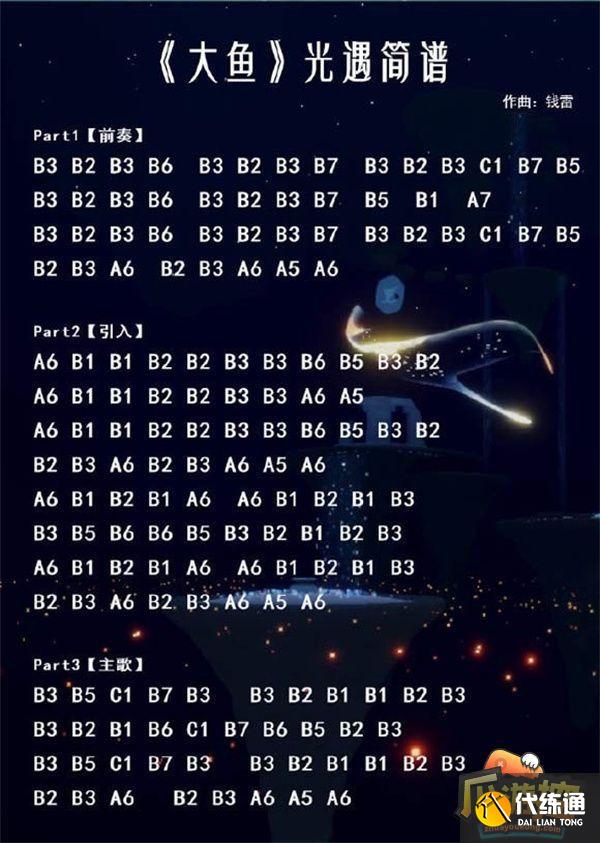 光遇2023热门歌曲琴谱分享