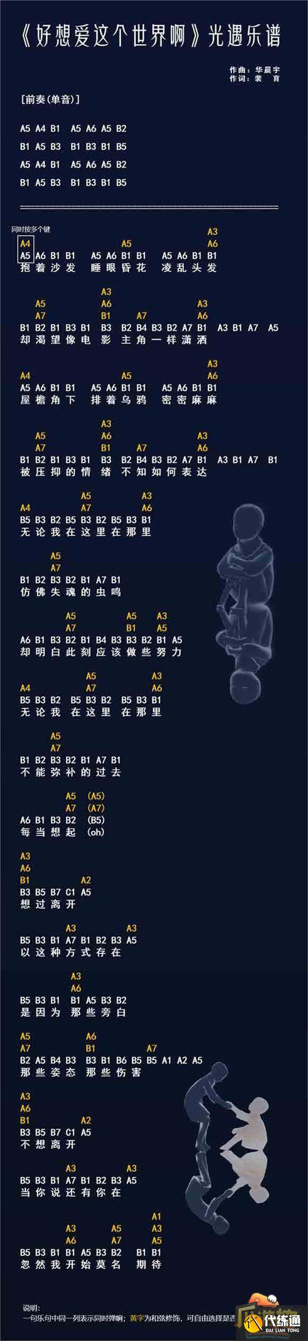光遇2023热门歌曲琴谱分享