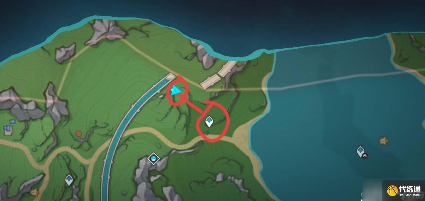 《原神》湖畔的尼尼安涅位置一覽