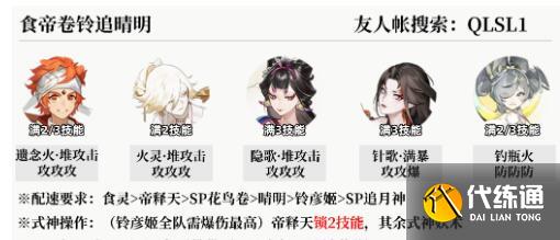 阴阳师麒麟试炼阵容通关配置