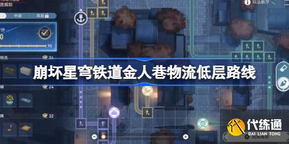 崩壞星穹鐵道金人巷物流低層路線圖一